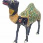 Metal Camel Animal Statue Colorful Embossed Painted Meenakari Figurin