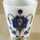 Marble Inlay Wine Glass using real semi-precious stone