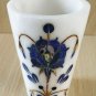 Marble Inlay Wine Glass using real semi-precious stone
