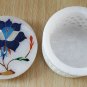 Marble Stone Undercut Jewelry Box Decorative Floral Design Inlay Pietra Dura