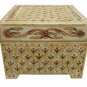 Handmade Bone Jewelry Box Made with Wooden and bone work Flower Emboss Painting