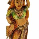 Hand Carved Solid Wooden Painted Rajasthani Ladies