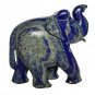 Hand Carved Semi Precious Stones Lapis Lizuli Stone Elephant Figurine Home decor