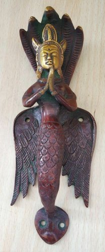 Brass Door Handle Mermaid Design Front Door Antique Finish Home Decor
