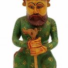 Hand Carved Solid Wooden Painted Rajasthani Gents