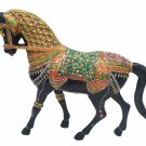 Metal Horse Animal Statue Colorful Embossed Painted Meenakari Figurin