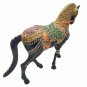 Metal Horse Animal Statue Colorful Embossed Painted Meenakari Figurin