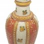 Marble Stone Flower  Pot Gold Foil Work Painted