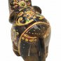 Semi Precious Stones Tiger Eye Elephant With Gold Painted
