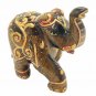 Semi Precious Stones Tiger Eye Elephant With Gold Painted