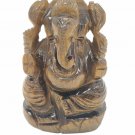 Tiger eye Stone Ganesh statue elephant god Figurine  Ganesha