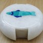 Marble Inlay Fish Tea coaster using real semi-precious stone