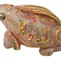 Rosequartz Stone Frog Painted Statue Figurine