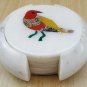 Marble Inlay Birds Tea coaster using real semi-precious stone