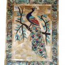 12" x 9" White Marble Inlay Serving Tray using Semi precious stones & MOP home