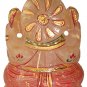 Rosanquartz Stone Ganesh Statue Hand Carved Elephant God Gold Painted  Ganesha