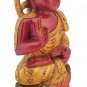Hand Carved Wood Buddha Painted Statue Wooden Buddha Painted Home Decor Gift