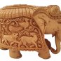 Hand Carved Indian Wooden Elephant Figurine Hunting Carving Elephant