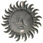 Wall Hanging White Metal Plate Painted Sun Home Decore