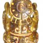 Tiger eye Stone ganesh statue elephant god Figurine Gold Painted Ganesha