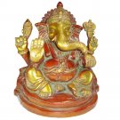 Brass Ganesha statue Hindu God Elephant Lord Brass India Home Decor