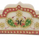 Marble Napkin Holder Decorative Floral Design with embossing painting