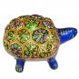 Brass Matel Embossed Painted Feng Shui Lucky Turtle Statue Figurine