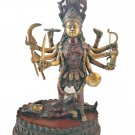 Brass Kaali Statue Durga Kali Maa Hindu Goddess antique finished