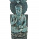 Hand Carved Wood Buddha Painted Statue  Wooden Buddha Painted Home Decor Gift