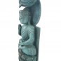 Hand Carved Wood Buddha Painted Statue  Wooden Buddha Painted Home Decor Gift