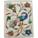 Marble Undercut Jewelry Box Decorative Floral Design Inlay Pietra Dura Stone