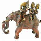 Brass Elephant with Ganesh statue Hindu God Elephant Lord Brass India Home Decor