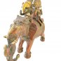 Brass Elephant with Ganesh statue Hindu God Elephant Lord Brass India Home Decor
