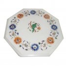 Marble Inley Coffee Dining Table Top using  Semi Precious Stones