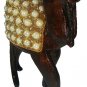 Carved Wooden Camel the westren Desert Coated With Beads Work 4 Pcs. Set