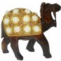 Carved Wooden Camel the westren Desert Coated With Beads Work 4 Pcs. Set