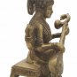 Brass Saraswati Handmade Carved Statue Hindu Religious