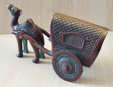 Brass handmade Camel cart for home decor show piece & gift