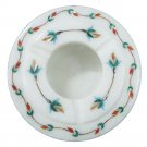 Marble Inlay Floral Ashtray Cigarette Smoking