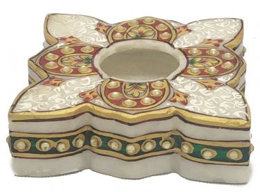 Marble Floral Gold Foil Painted Ashtray Cigarette Smoking