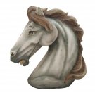 White Marble Stone Horse Bust Statue  Home Decor