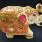 Synthetic Elephant Painted Statue Collectible Resin CarvingElephant home decor