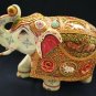 Synthetic Elephant Painted Statue Collectible Resin CarvingElephant home decor