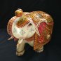 Synthetic Elephant Painted Statue Collectible Resin CarvingElephant home decor