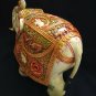 Synthetic Elephant Painted Statue Collectible Resin CarvingElephant home decor