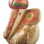 White Marble Fancy Ganesh With Turbne Painted