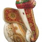 White Marble Fancy Ganesh With Turbne Painted
