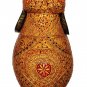 12" Hand Carved Wood Elephant Statue Emboss Painting Wooden Elephant Home Decor