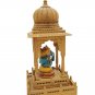 handmade wooden temple with ganesha painted small wood temple