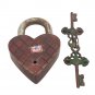 Brass Antique Finish Door Lock Traditional Heart Shape Lock